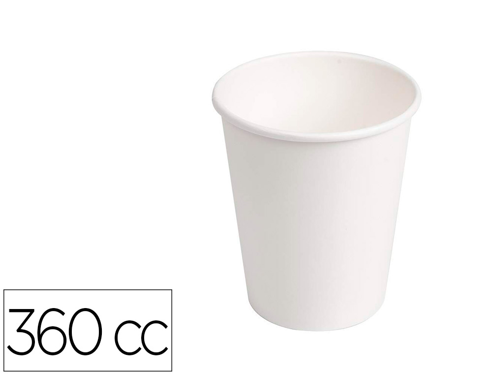 VASO DE CARTON BIODEGRADABLE BLANCO 400 ML PAQUETE DE 40 UNIDADES